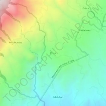 Pula topographic map, elevation, terrain