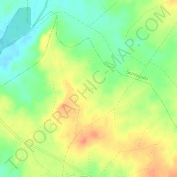 La Negrilla topographic map, elevation, terrain