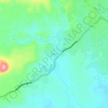 Kake topographic map, elevation, terrain