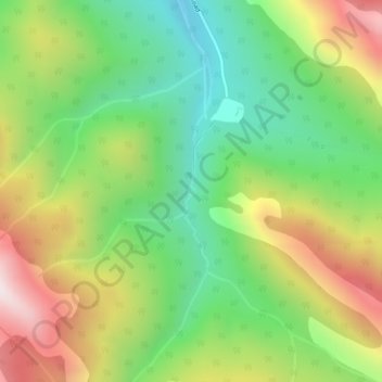 Miette Hot Springs topographic map, elevation, terrain