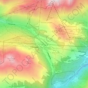 St. Christoph topographic map, elevation, terrain