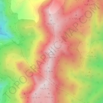 Gilillo topographic map, elevation, terrain