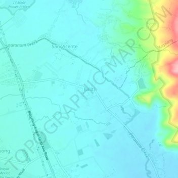 Baliti topographic map, elevation, terrain