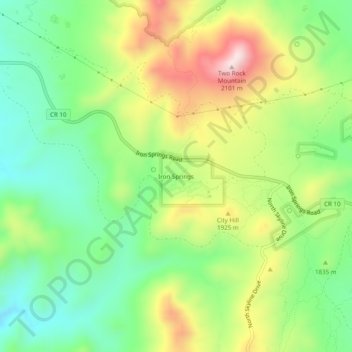 Iron Springs topographic map, elevation, terrain