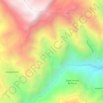 Provincia de Churcampa topographic map, elevation, terrain