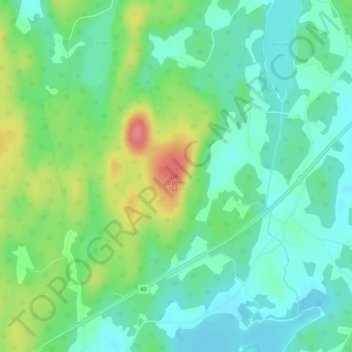 Udden topographic map, elevation, terrain
