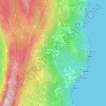 Martina topographic map, elevation, terrain