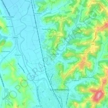 San Donato topographic map, elevation, terrain
