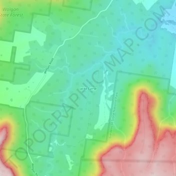 Jacks Camp topographic map, elevation, terrain