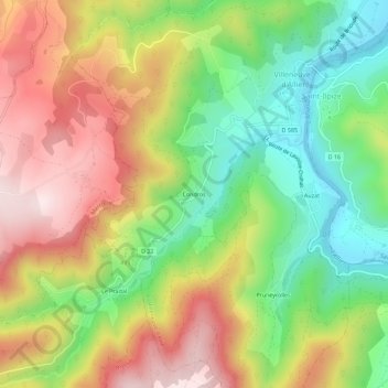 Condros topographic map, elevation, terrain
