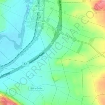 Barcinas topographic map, elevation, terrain