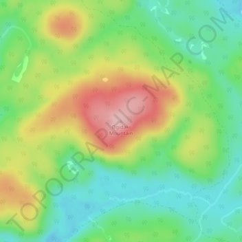 Ogidaki Mountain topographic map, elevation, terrain