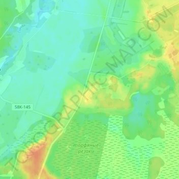 Mamony topographic map, elevation, terrain