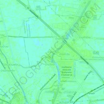 Ban Ko topographic map, elevation, terrain