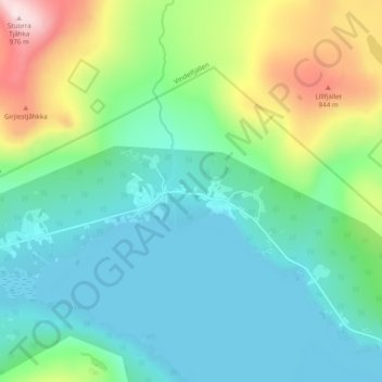 Boksjön topographic map, elevation, terrain