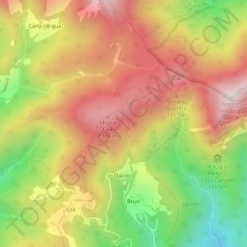 Sorgente del Lemina topographic map, elevation, terrain