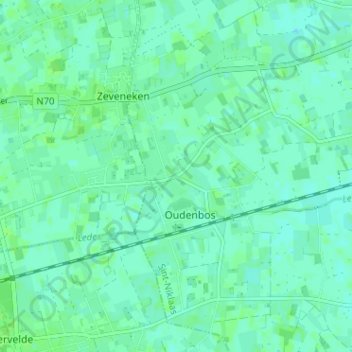 Hul topographic map, elevation, terrain