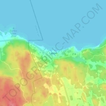 Läppe topographic map, elevation, terrain