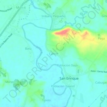 Camiri topographic map, elevation, terrain