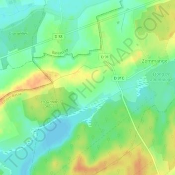 La Ganze Baisse topographic map, elevation, terrain
