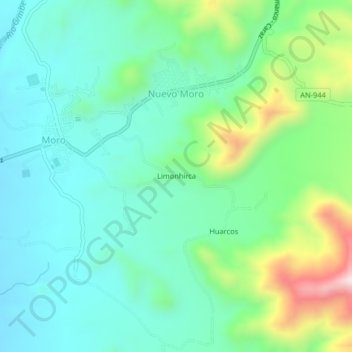Limonhirca topographic map, elevation, terrain