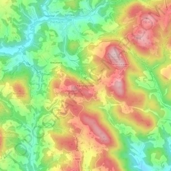 Kleinmaseldorf topographic map, elevation, terrain
