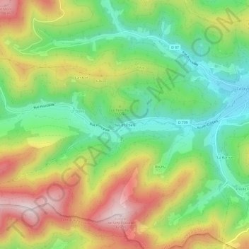 Bas d'Urbeis topographic map, elevation, terrain