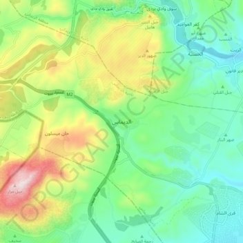 Ad-Dimas topographic map, elevation, terrain