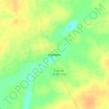 Orlivka topographic map, elevation, terrain