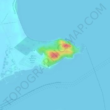 Gunung Ayer topographic map, elevation, terrain