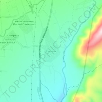 Huiluco topographic map, elevation, terrain