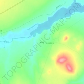 Laohudong topographic map, elevation, terrain