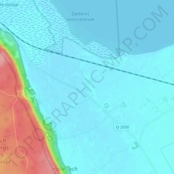 Flo topographic map, elevation, terrain