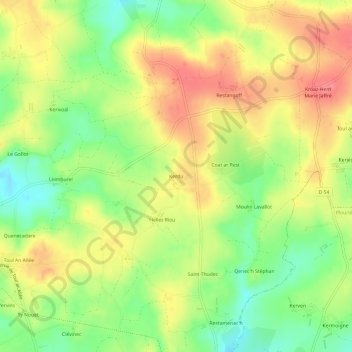 Kerdu topographic map, elevation, terrain