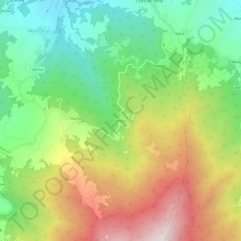 Serbaro topographic map, elevation, terrain