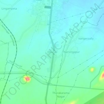 Dharur topographic map, elevation, terrain