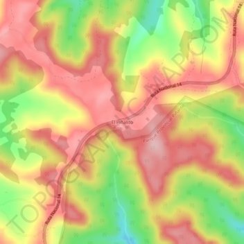 El Piñalito topographic map, elevation, terrain