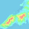 Savusavu topographic map, elevation, terrain