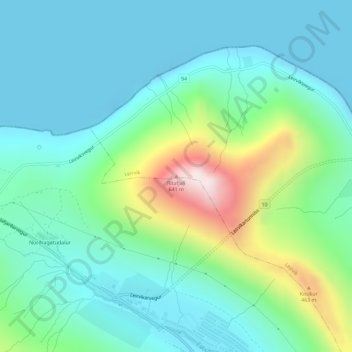 Ritafjall topographic map, elevation, terrain