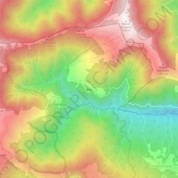 Alpe topographic map, elevation, terrain