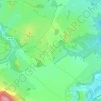 Annín topographic map, elevation, terrain