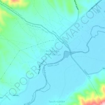 Bni Said topographic map, elevation, terrain