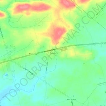 Schofer topographic map, elevation, terrain