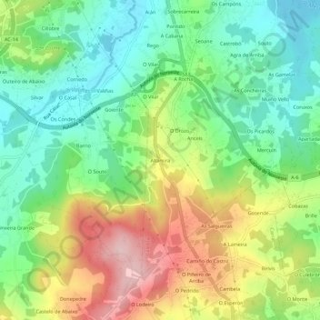 Altamira topographic map, elevation, terrain