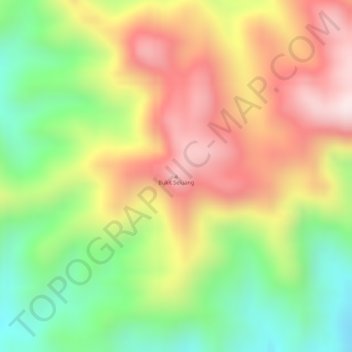 Bukit Seluang topographic map, elevation, terrain
