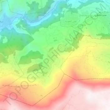 Lassa topographic map, elevation, terrain