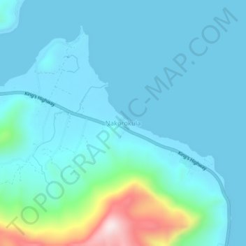 Nakorokula topographic map, elevation, terrain
