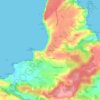 El Ferrero topographic map, elevation, terrain