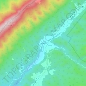 Callison topographic map, elevation, terrain