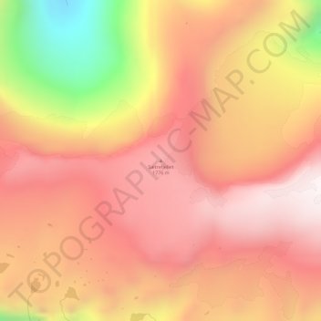 Sætrefjellet topographic map, elevation, terrain